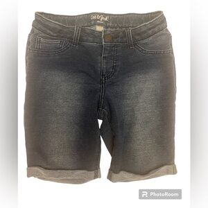 Youth Girls Cat & Jack denim stretch Bermuda shorts size 10/12
